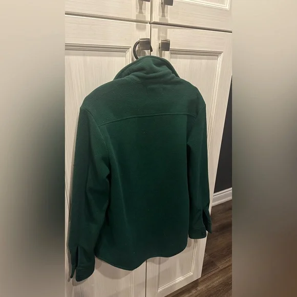 Aritzia Green Button-Up Polar Fleece Jacket - Picture 4 of 6